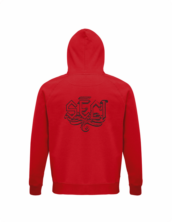 HK Sēļi hoodie sarkans ar izšuvumu