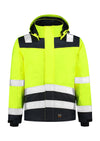 Unisex jaka MIDI PARKA HIGH VIS BICOLOR T51 fluorescent yellow