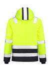 Unisex jaka MIDI PARKA HIGH VIS BICOLOR T51 fluorescent yellow