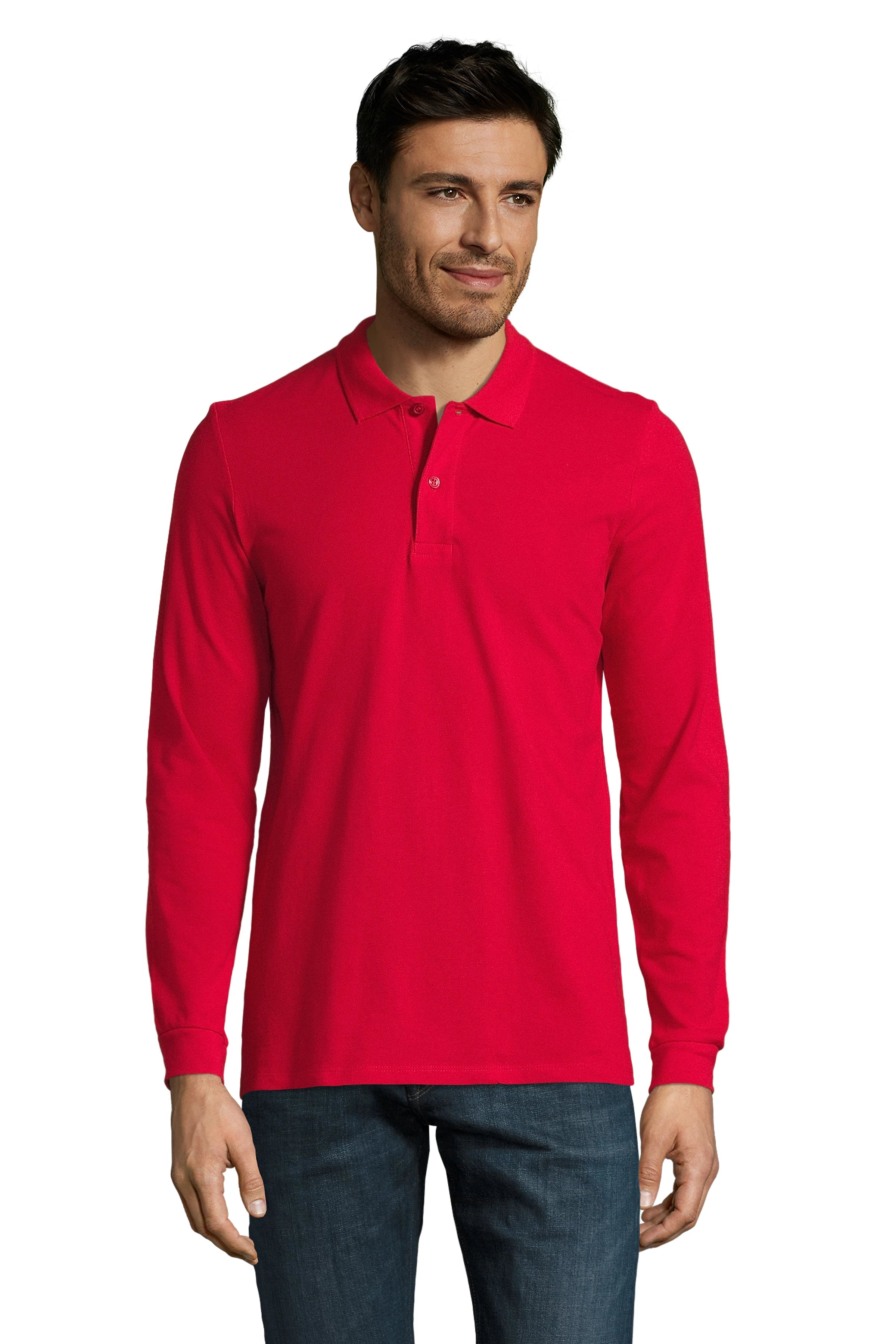 Vīriešu polo krekls SOL'S PERFECT LSL Red