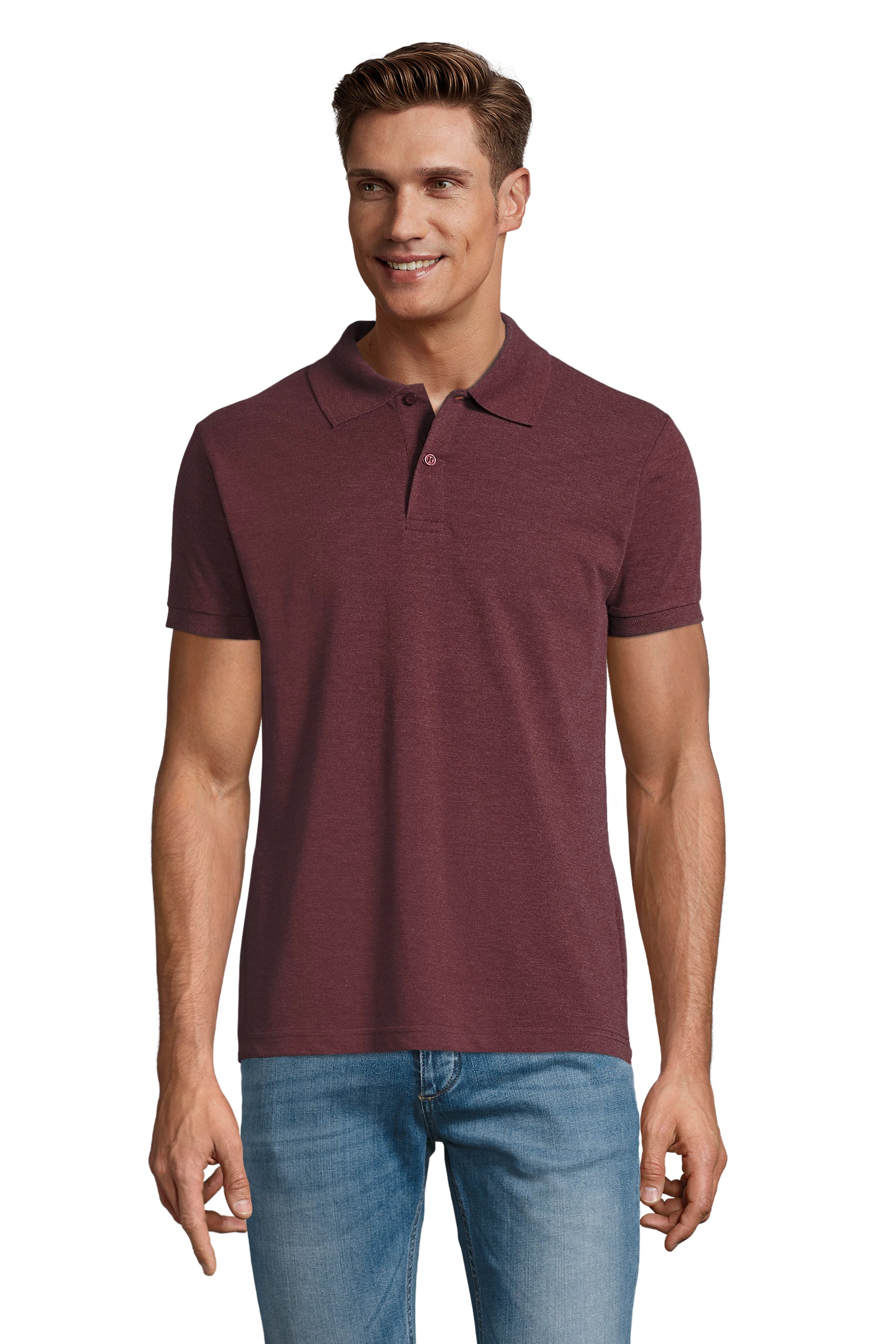Vīriešu polo krekls SOL'S PERFECT Heather oxblood