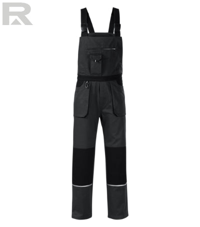 Vīriešu darba puskombinezons Woody W02 ebony gray
