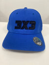 Cepure 3X3 zila ar ieliektu nagu un melnu izšuvumu