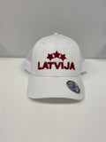 Cepure Latvija 3 zvaigznes balta