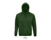 Hoodie  unisex tumši zaļā krāsā