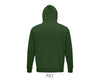 Hoodie  unisex tumši zaļā krāsā