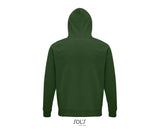 Hoodie  unisex tumši zaļā krāsā