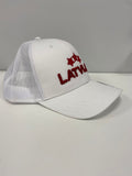 Cepure Latvija 3 zvaigznes balta